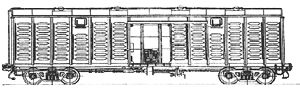 Вагон крытый, модель 11 - K001